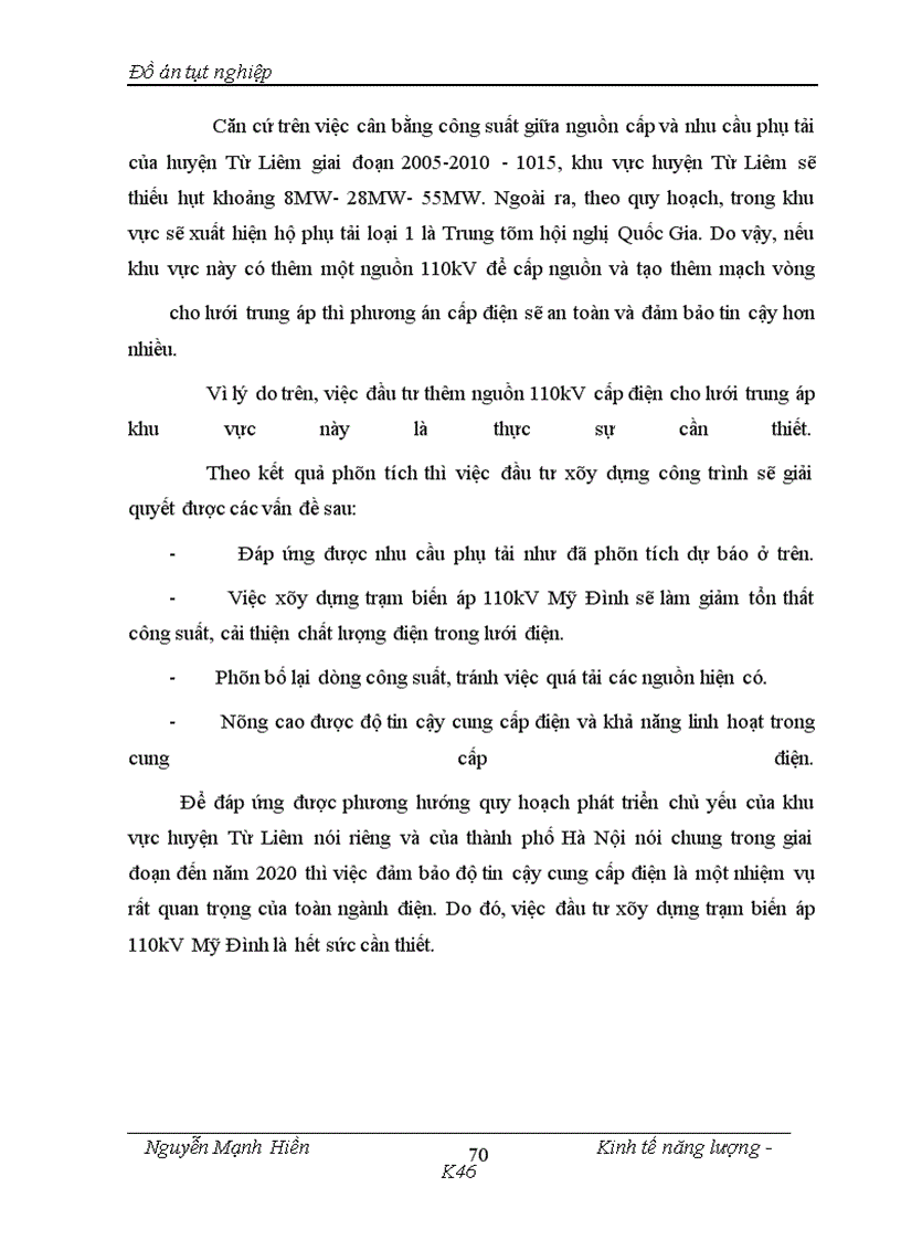 image for page Phân tích đánh giá hiệu quả dự án đầu tư xây dựng trạm biến áp 110kV Mỹ Đình