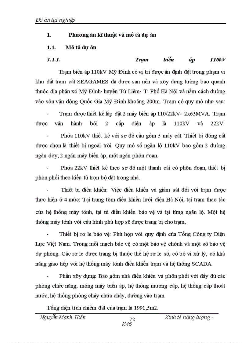 image for page Phân tích đánh giá hiệu quả dự án đầu tư xây dựng trạm biến áp 110kV Mỹ Đình
