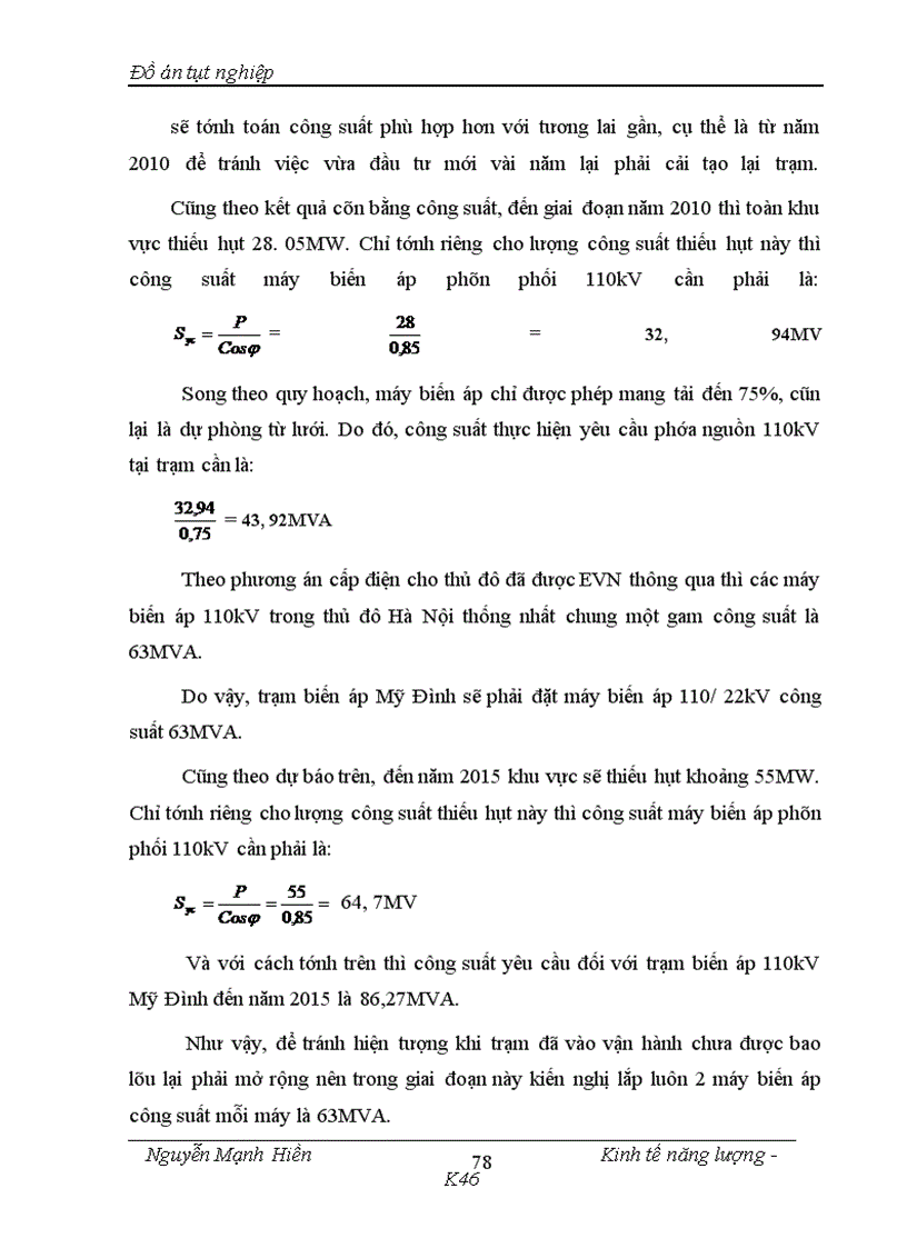 image for page Phân tích đánh giá hiệu quả dự án đầu tư xây dựng trạm biến áp 110kV Mỹ Đình