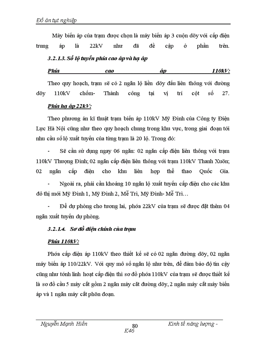 image for page Phân tích đánh giá hiệu quả dự án đầu tư xây dựng trạm biến áp 110kV Mỹ Đình