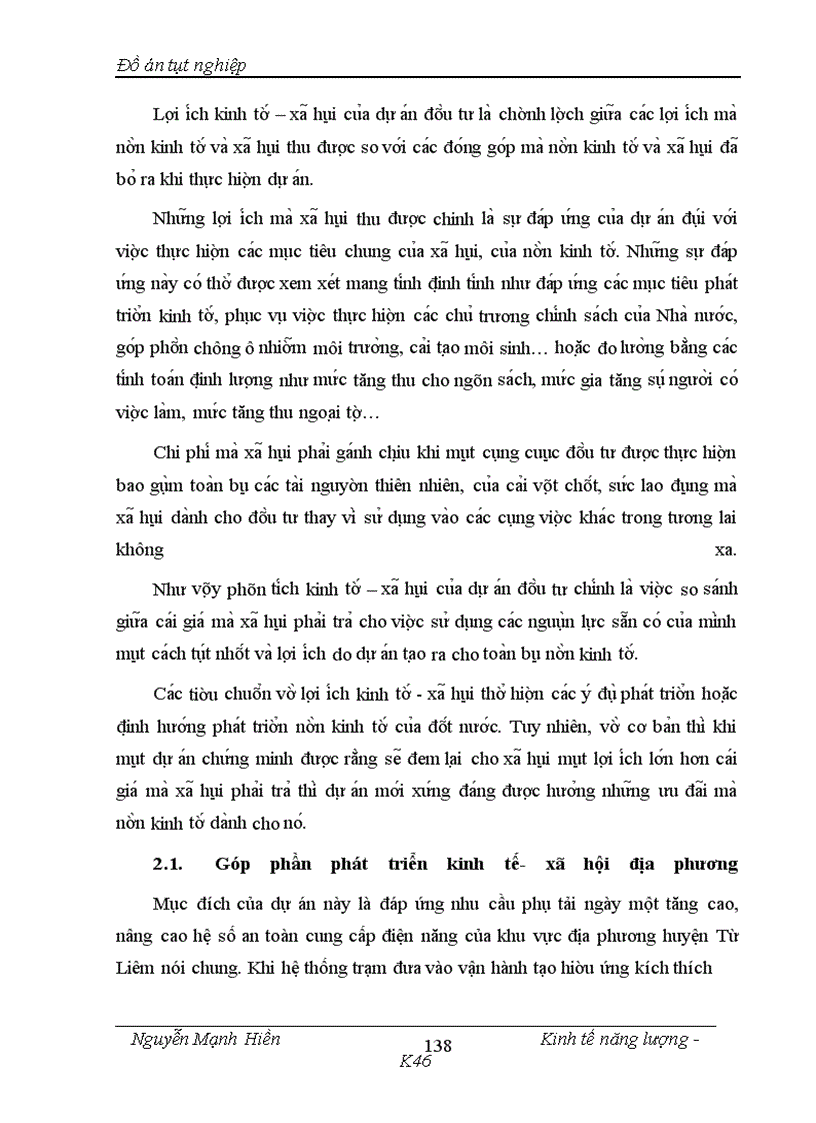 image for page Phân tích đánh giá hiệu quả dự án đầu tư xây dựng trạm biến áp 110kV Mỹ Đình