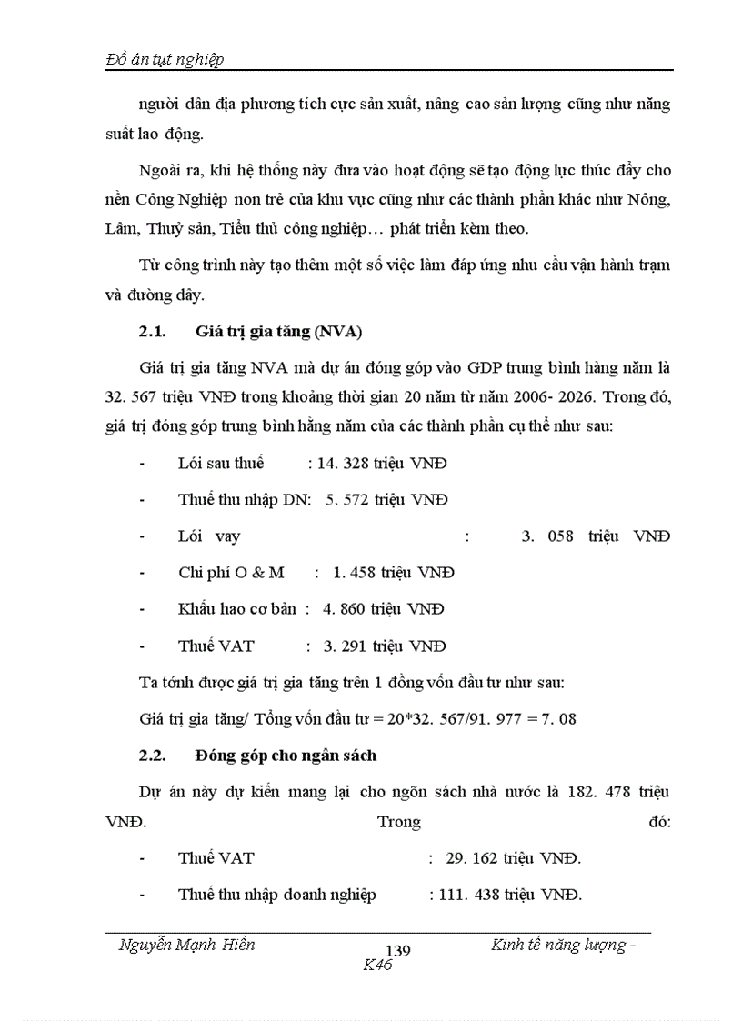 image for page Phân tích đánh giá hiệu quả dự án đầu tư xây dựng trạm biến áp 110kV Mỹ Đình