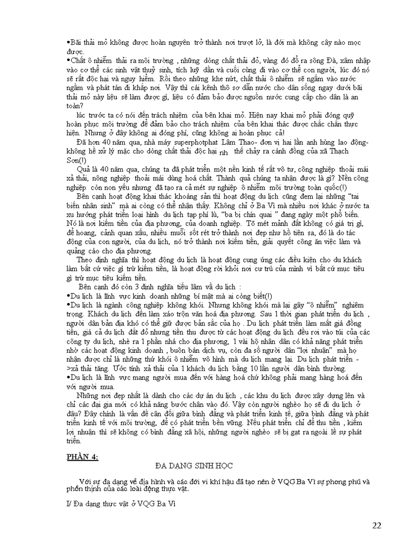 image for page Giới thiệu khái quát về Vườn Quốc Gia Ba Vì