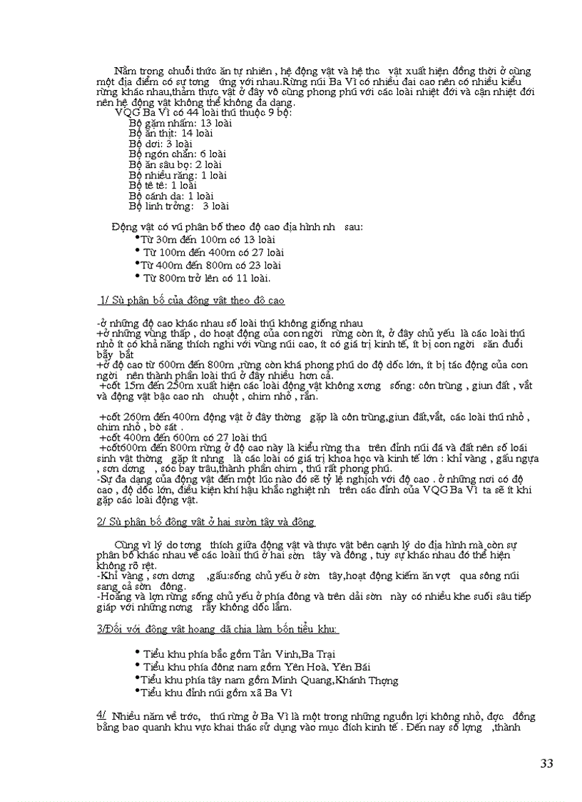 image for page Giới thiệu khái quát về Vườn Quốc Gia Ba Vì