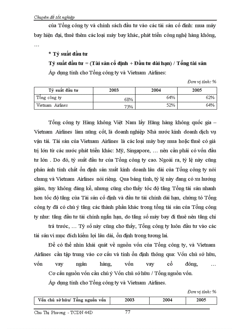 image for page Phân tích tài chính và nâng cao hiệu quả tài chính của Tổng công ty Hàng không Việt Nam