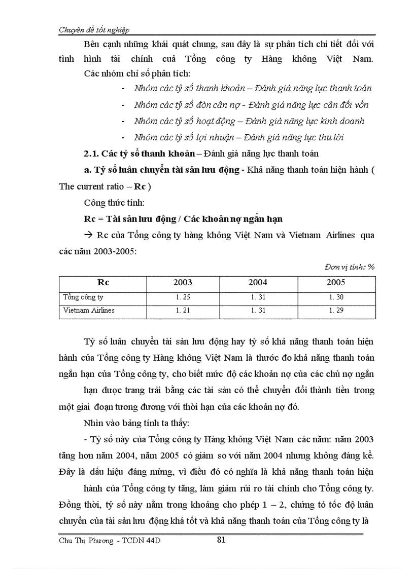 image for page Phân tích tài chính và nâng cao hiệu quả tài chính của Tổng công ty Hàng không Việt Nam