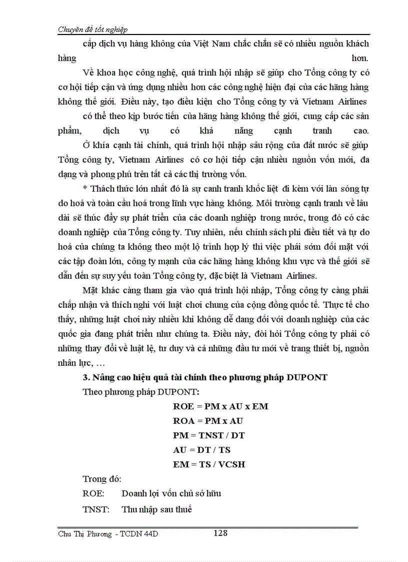 image for page Phân tích tài chính và nâng cao hiệu quả tài chính của Tổng công ty Hàng không Việt Nam