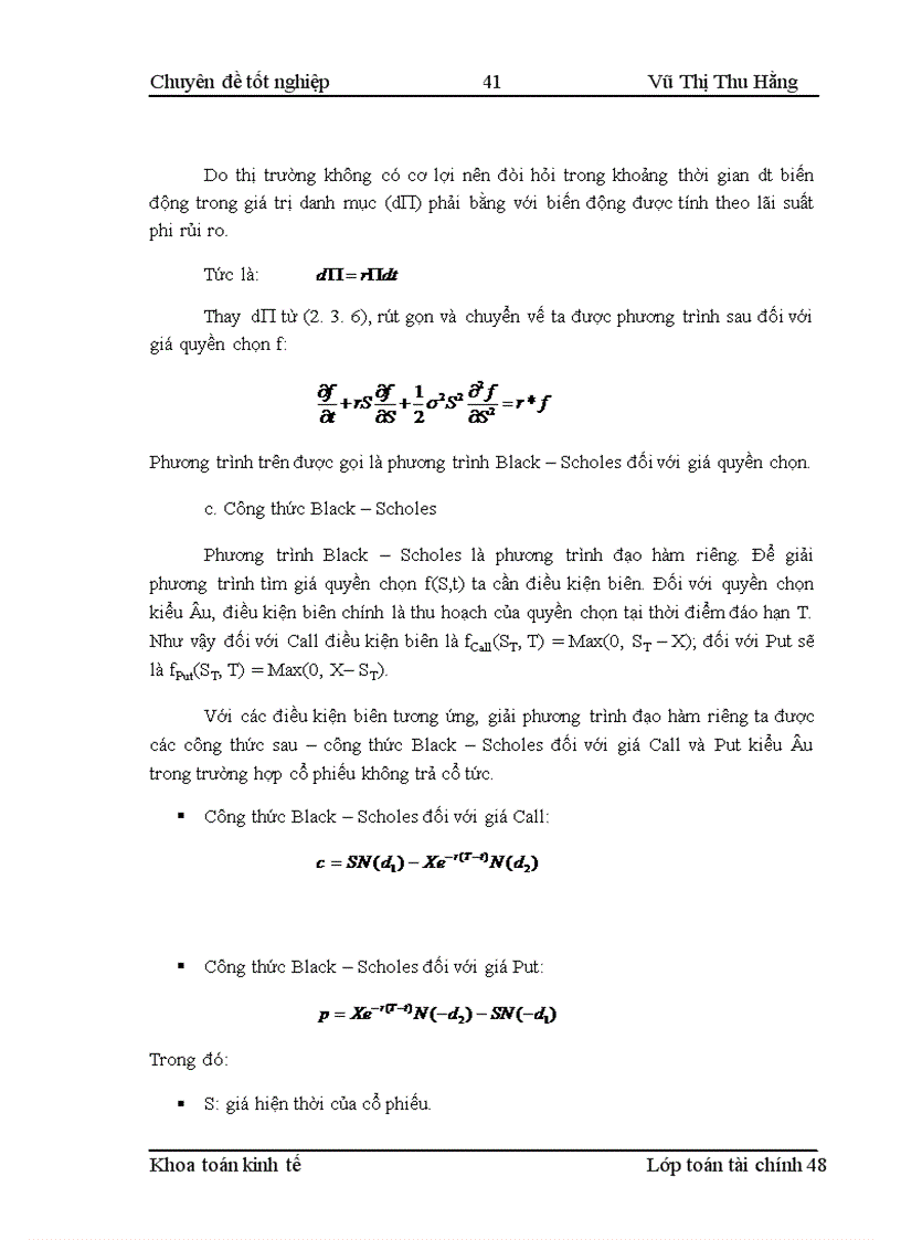 image for page Phát triển nghiệp vụ quyền chọn và một số mô hình định giá quyền chọn ngoại tệ tại Việt Nam