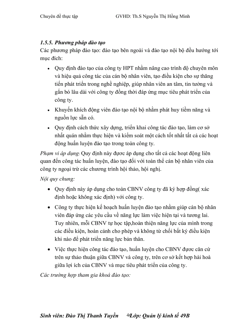 image for page Hoàn thiện công tác đào tạo và bồi dưỡng nguồn nhân lực tại công ty cổ phần dịch vụ công nghệ tin học HPT – Chi nhánh Hà Nội