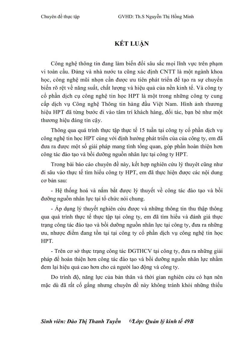 image for page Hoàn thiện công tác đào tạo và bồi dưỡng nguồn nhân lực tại công ty cổ phần dịch vụ công nghệ tin học HPT – Chi nhánh Hà Nội
