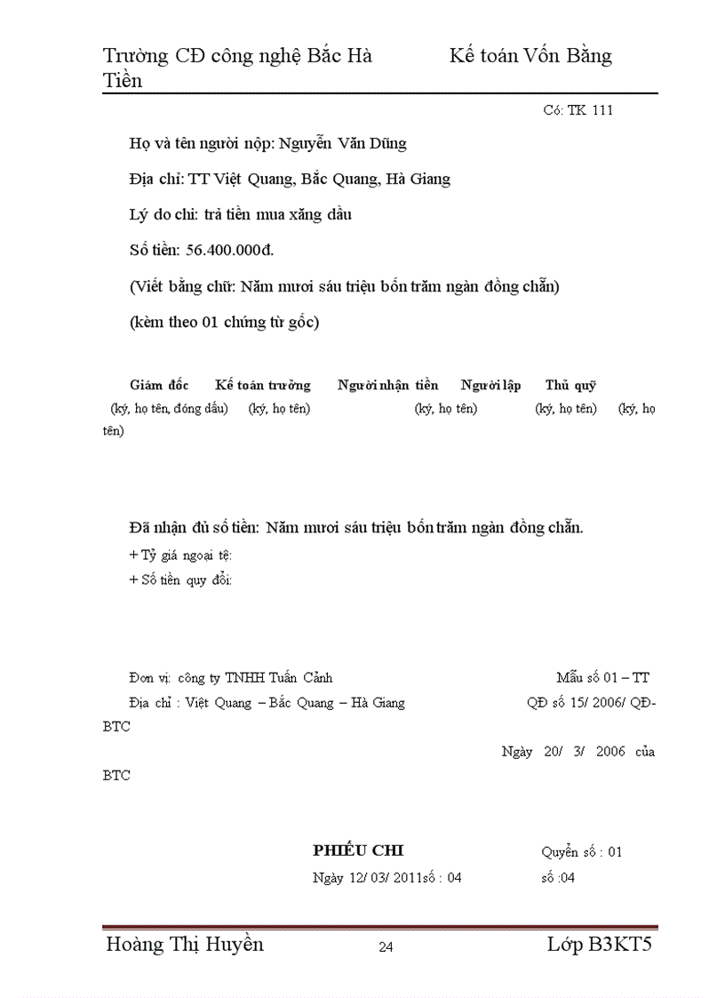 image for page Báo cáo thực tập tại CTy TNHH Tuấn Cảnh
