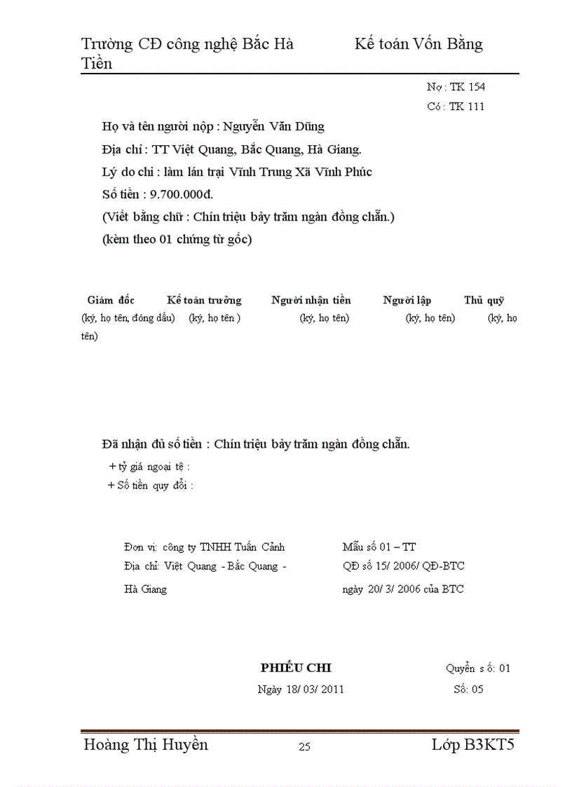 image for page Báo cáo thực tập tại CTy TNHH Tuấn Cảnh