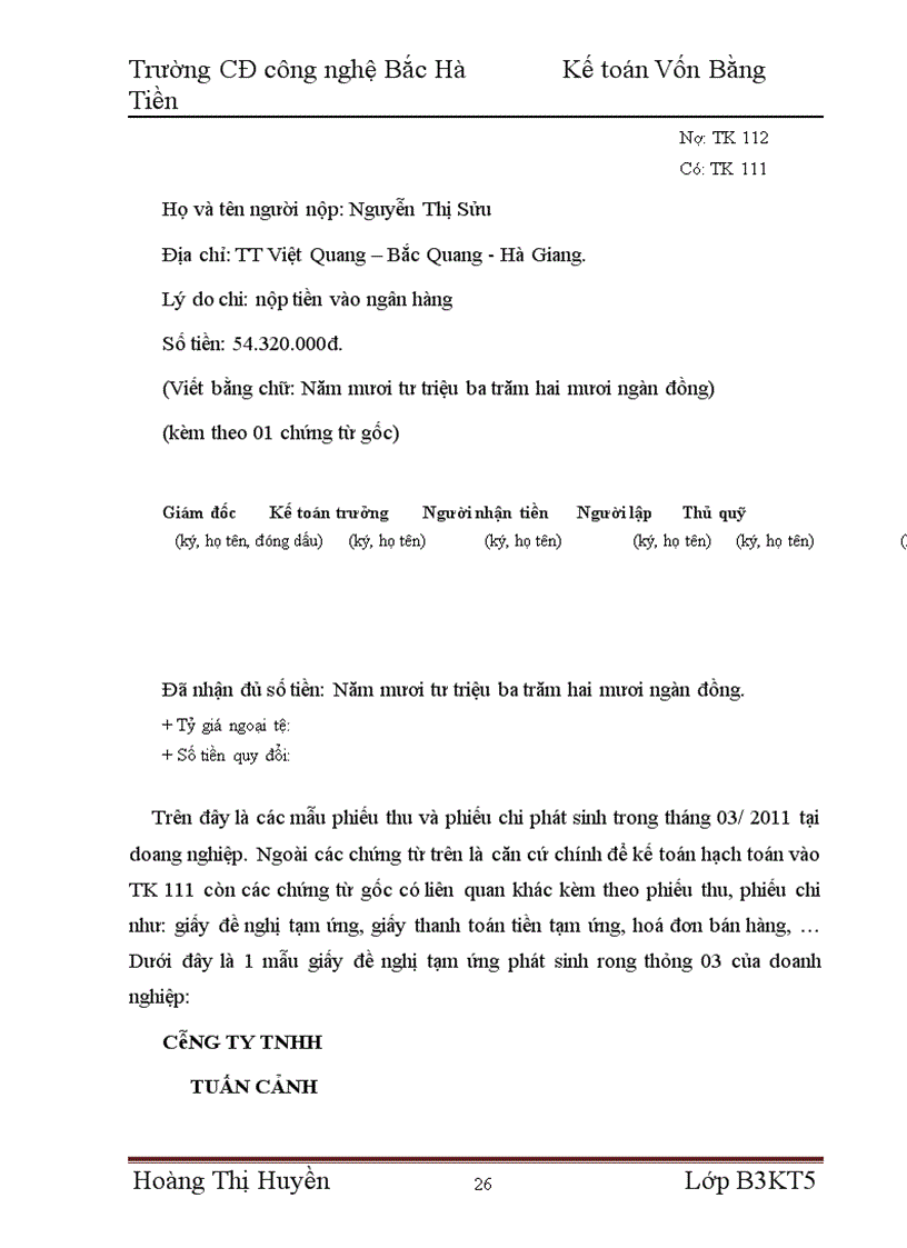 image for page Báo cáo thực tập tại CTy TNHH Tuấn Cảnh