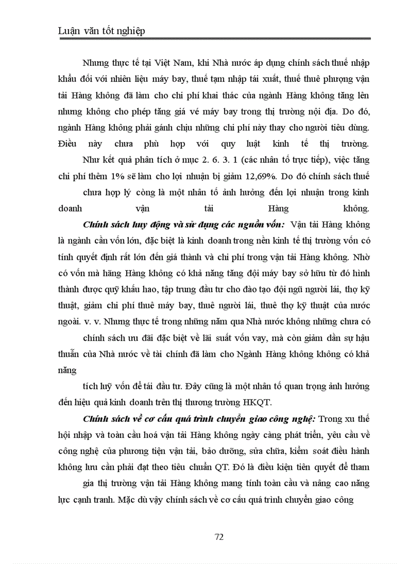 image for page Một số giải pháp nhằm nâng cao hiệu quả kinh doanh vận tải hàng không của hãng hàng không Quốc gia Việt Nam (Vietnam Airlines)