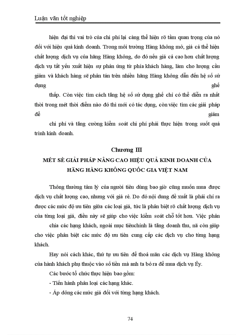 image for page Một số giải pháp nhằm nâng cao hiệu quả kinh doanh vận tải hàng không của hãng hàng không Quốc gia Việt Nam (Vietnam Airlines)