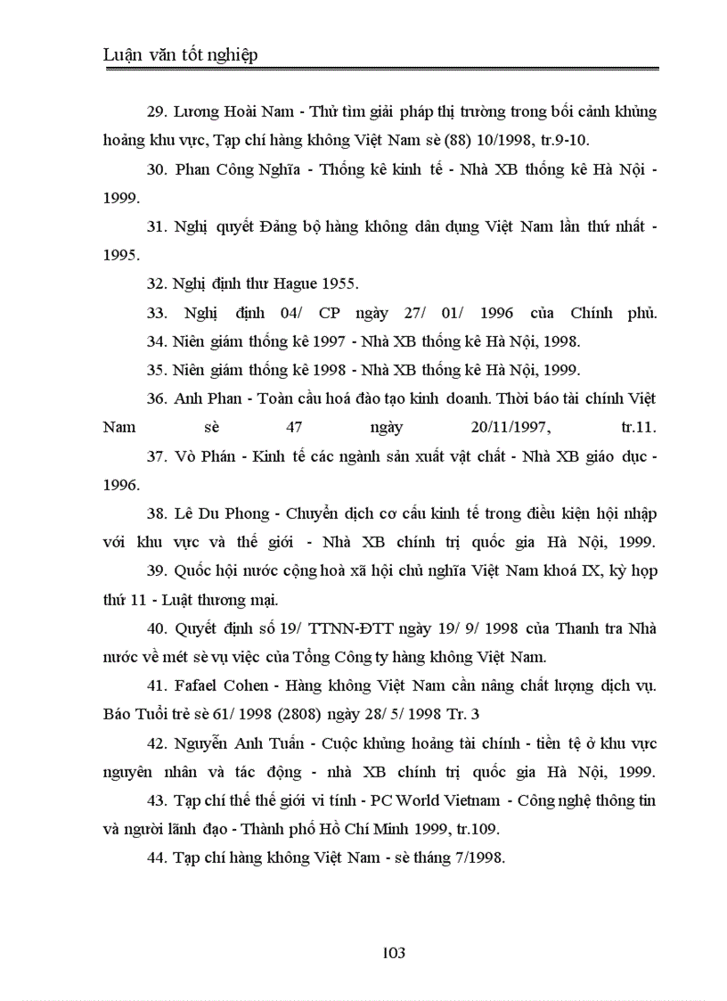 image for page Một số giải pháp nhằm nâng cao hiệu quả kinh doanh vận tải hàng không của hãng hàng không Quốc gia Việt Nam (Vietnam Airlines)