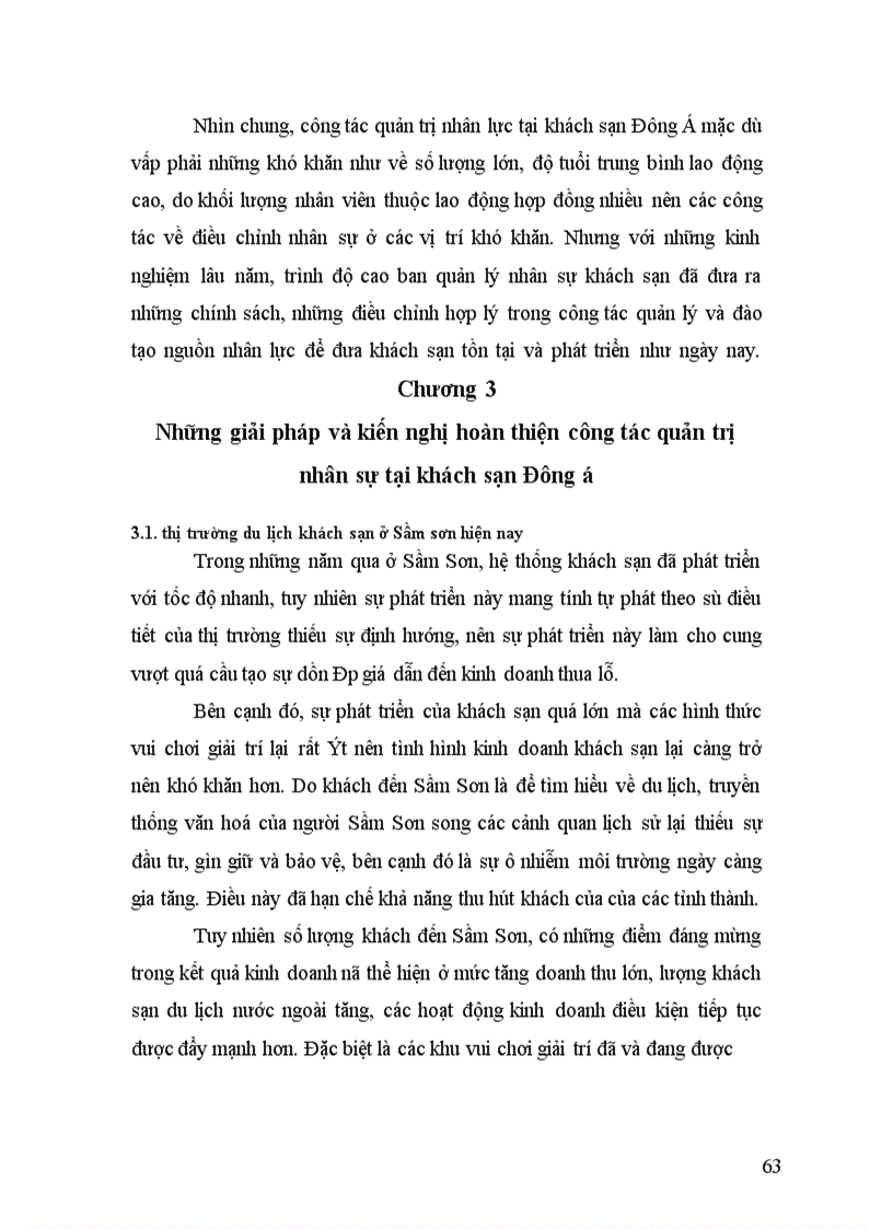 image for page Quản trị nhân sự tại khách sạn Đông Á, thực trạng và giải pháp