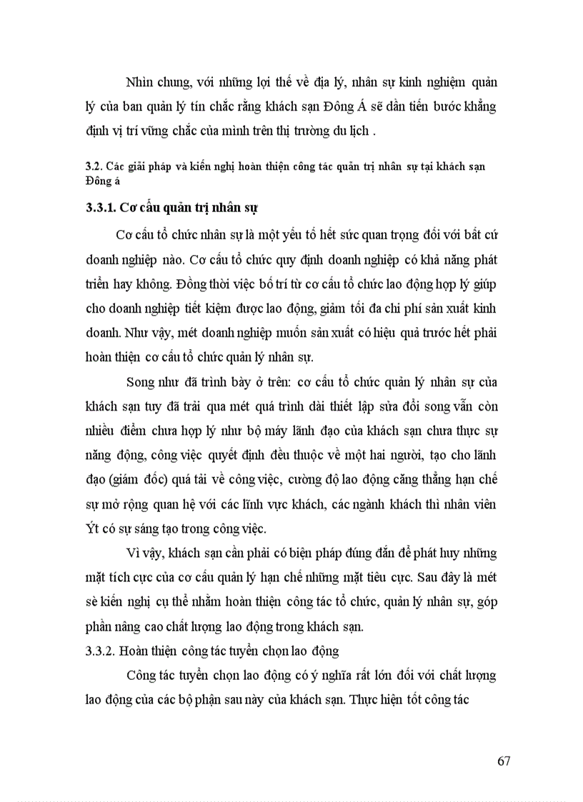 image for page Quản trị nhân sự tại khách sạn Đông Á, thực trạng và giải pháp