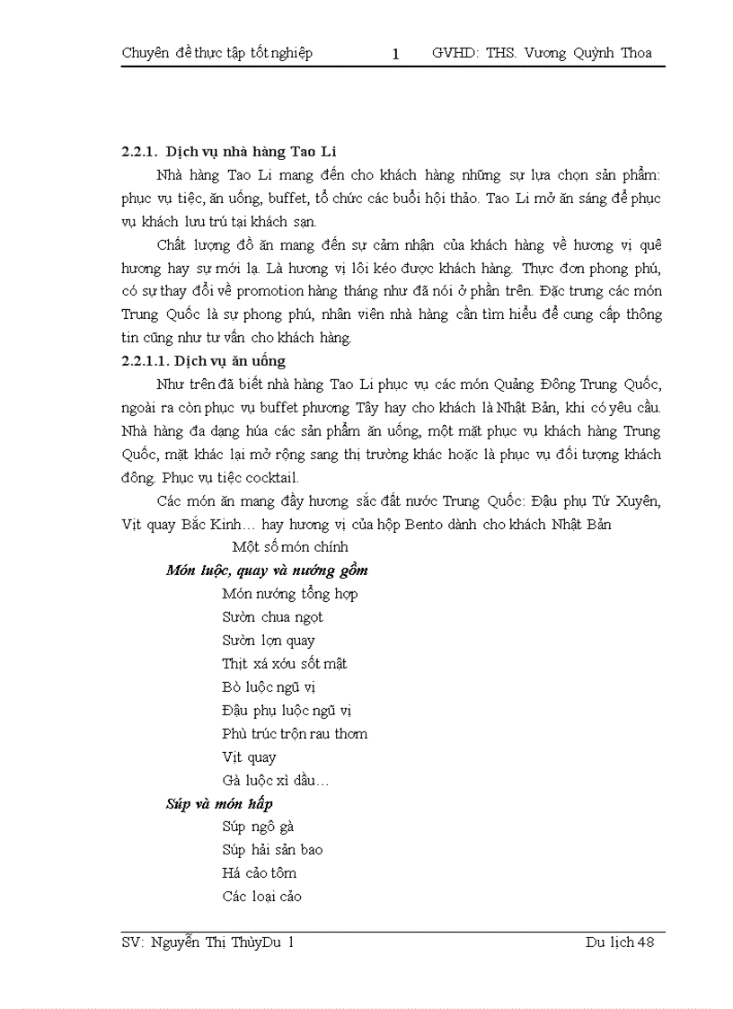 image for page Hoạt động phục vụ bộ phận bàn nhà hàng tao li