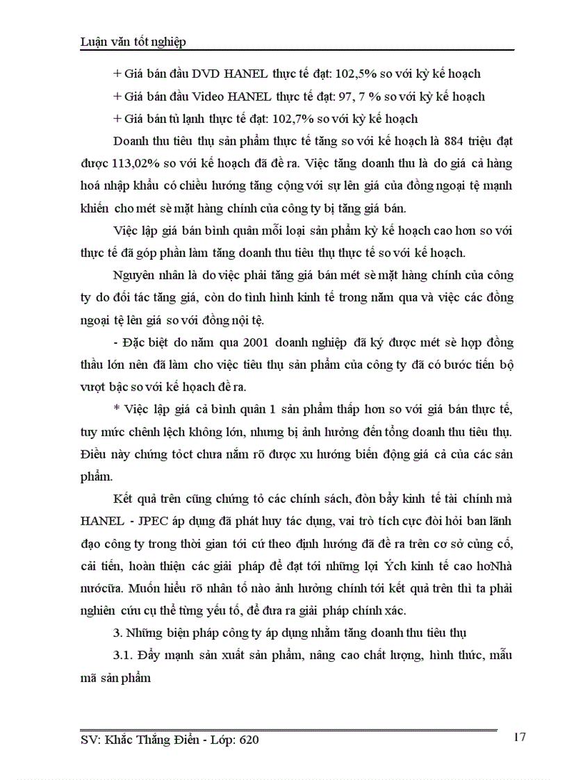 image for page Phân tích doanh thu tiêu thụ của Công ty cổ phần điện tử chuyên dụng Hanel