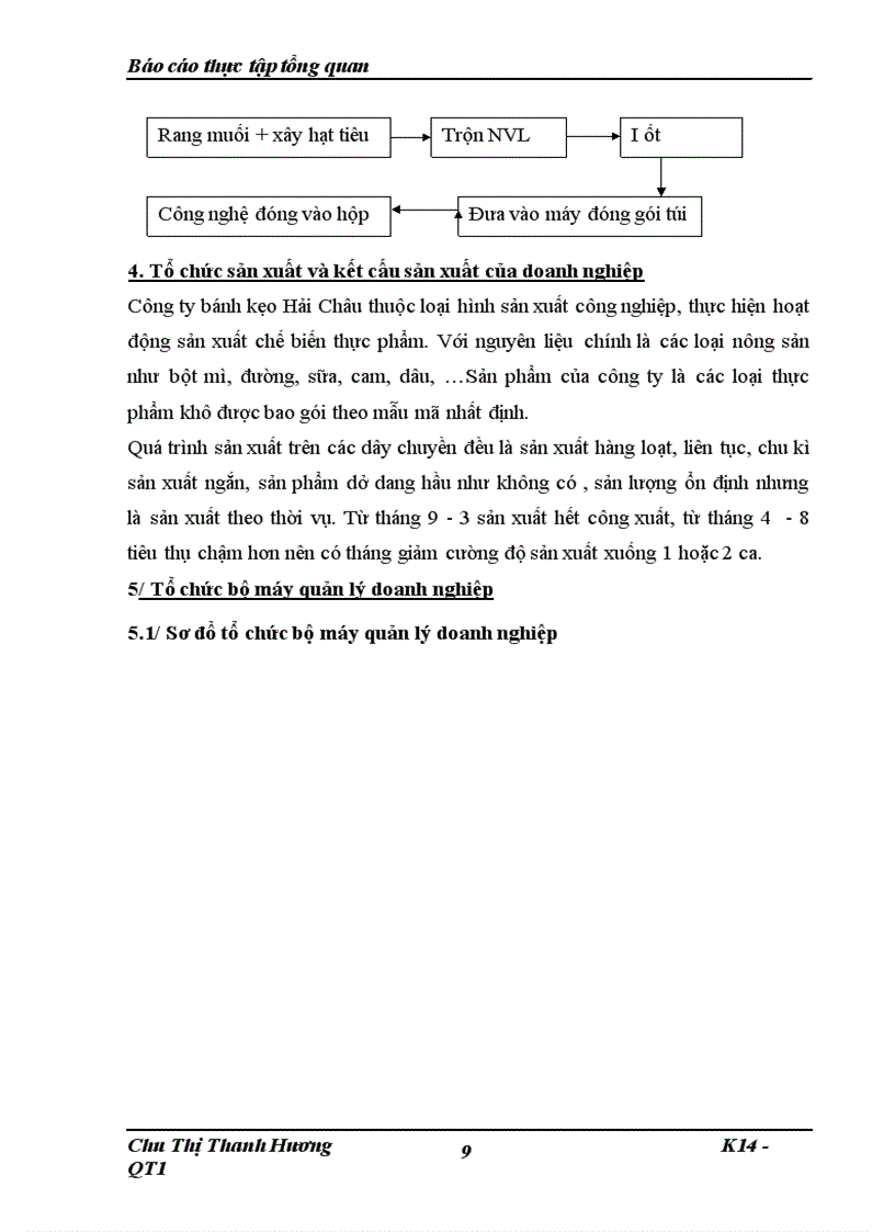 image for page Khảo sát các yếu tố “đầu vào”, “đầu ra” của Công ty cổ phần bánh kẹo Hải Châu