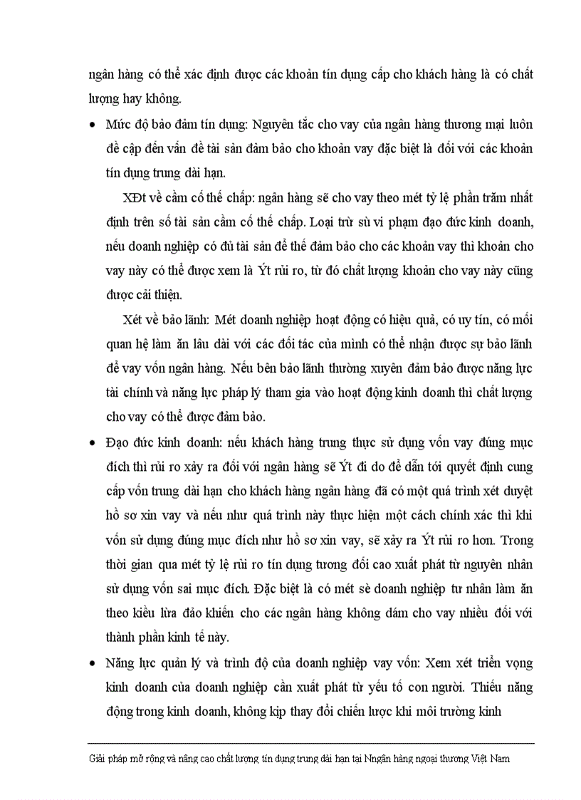 image for page Giải pháp nhằm nâng cao chất lượng tín dụng trung dài hạn tại Ngân hàng Ngoại thương Việt Nam