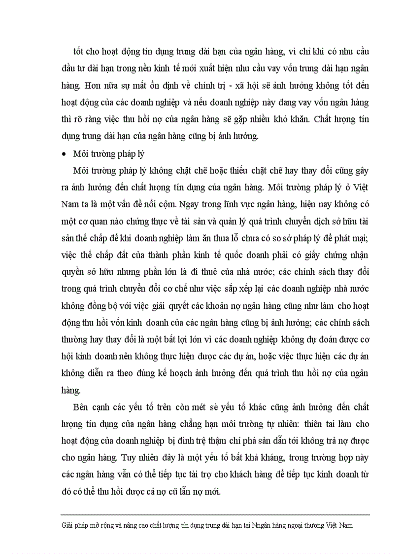 image for page Giải pháp nhằm nâng cao chất lượng tín dụng trung dài hạn tại Ngân hàng Ngoại thương Việt Nam