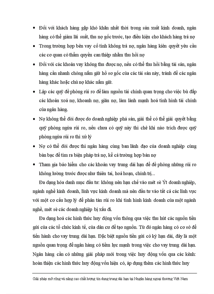 image for page Giải pháp nhằm nâng cao chất lượng tín dụng trung dài hạn tại Ngân hàng Ngoại thương Việt Nam
