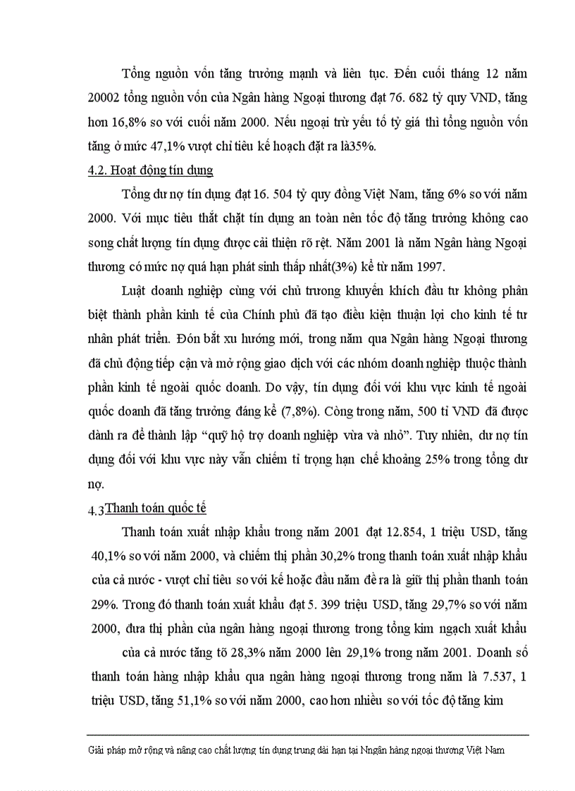 image for page Giải pháp nhằm nâng cao chất lượng tín dụng trung dài hạn tại Ngân hàng Ngoại thương Việt Nam