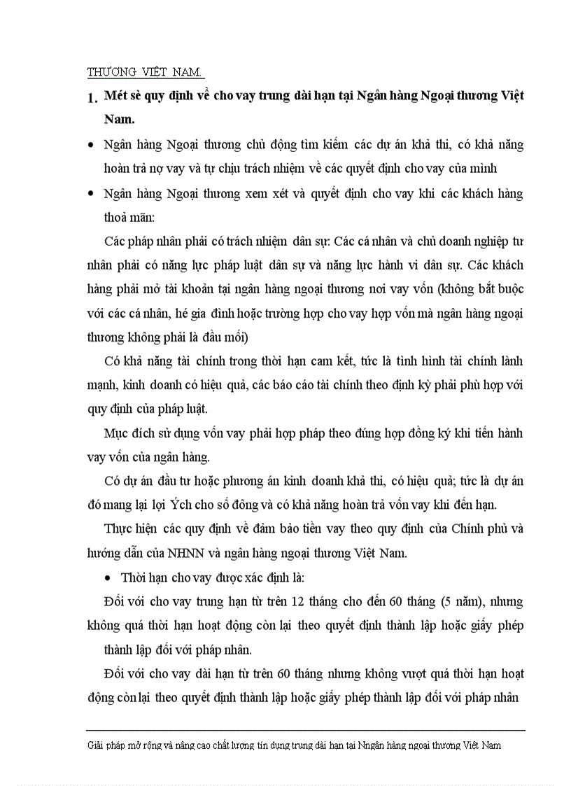 image for page Giải pháp nhằm nâng cao chất lượng tín dụng trung dài hạn tại Ngân hàng Ngoại thương Việt Nam