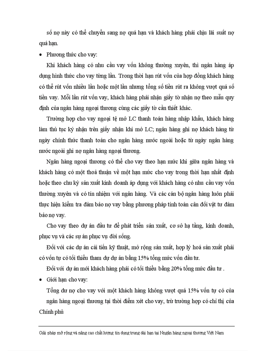 image for page Giải pháp nhằm nâng cao chất lượng tín dụng trung dài hạn tại Ngân hàng Ngoại thương Việt Nam