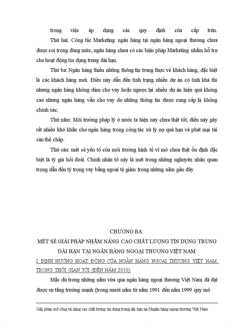image for page Giải pháp nhằm nâng cao chất lượng tín dụng trung dài hạn tại Ngân hàng Ngoại thương Việt Nam