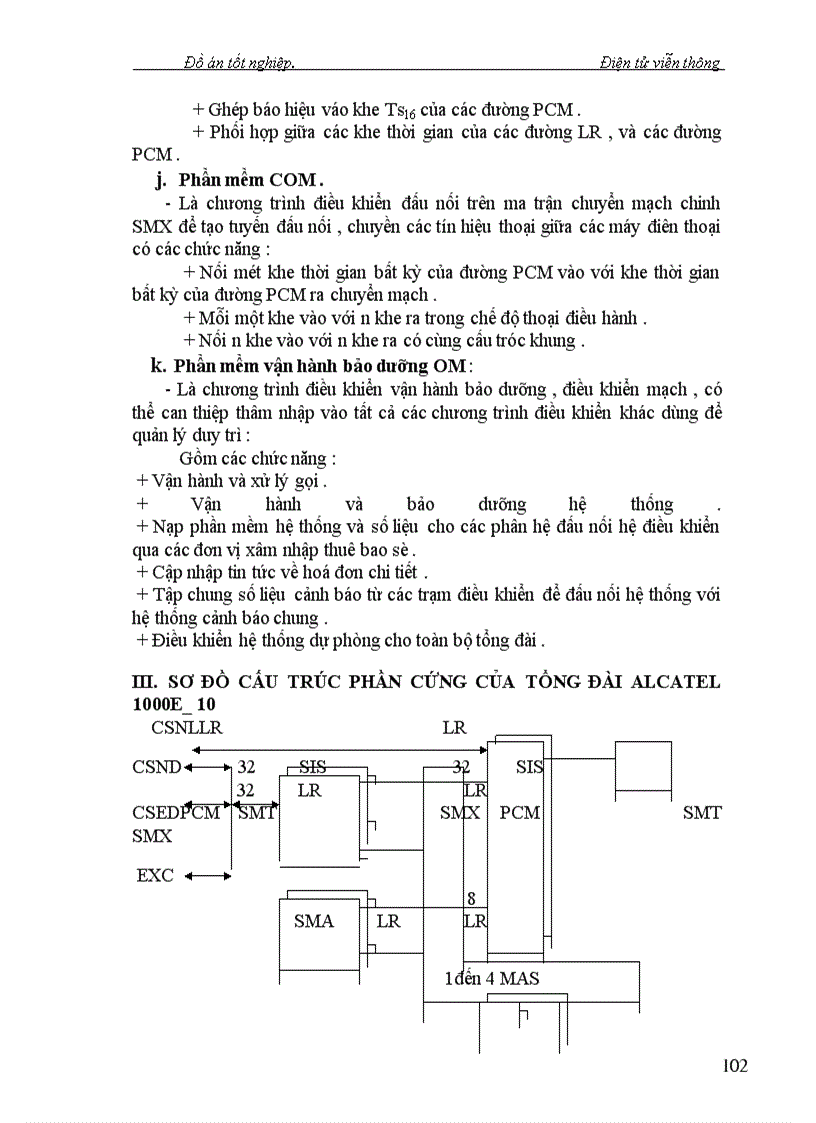 image for page Nghiên cứu kỹ thuật chuyển mạch trong Tổng Đài giới thiệu trường chuyển mạch số của tổng đài alcatel1000-e10