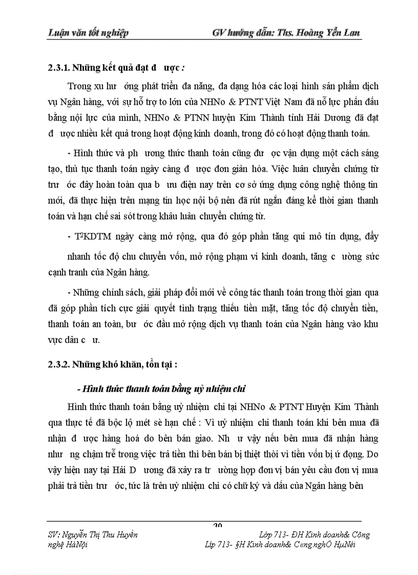 image for page Một số giải pháp nâng cao hiệu quả hoạt động thanh toán không dùng tiền mặt tại chi nhánh Ngân hàng No & PTNT huyện Kim thành- Hải Dương