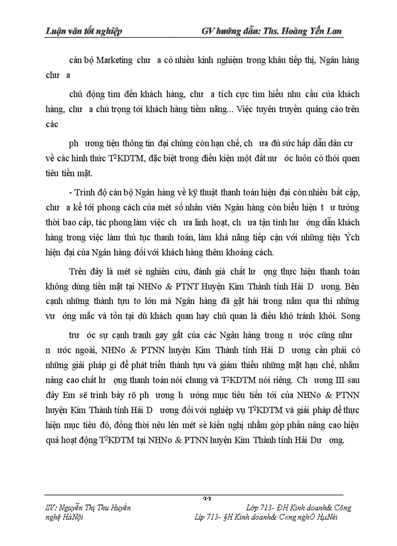 image for page Một số giải pháp nâng cao hiệu quả hoạt động thanh toán không dùng tiền mặt tại chi nhánh Ngân hàng No & PTNT huyện Kim thành- Hải Dương