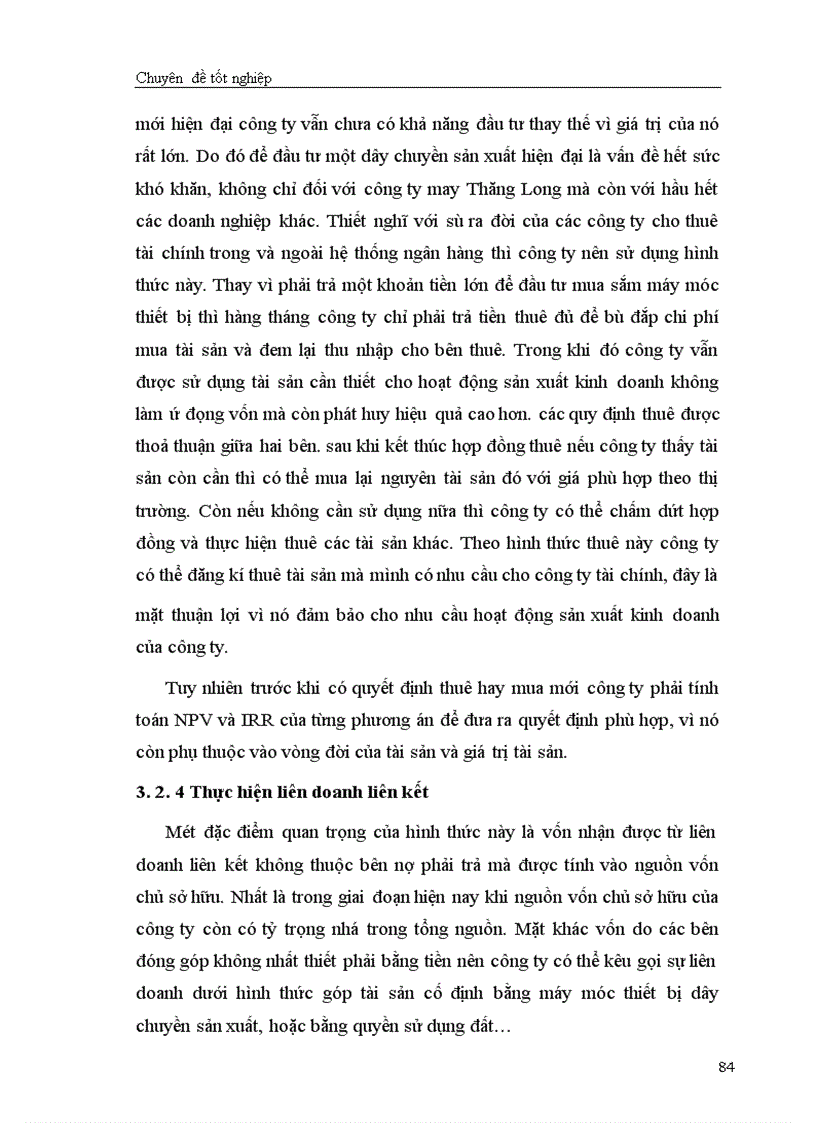 image for page Giải pháp chủ yếu tạo lập vốn cho hoạt động sản xuất kinh doanh ở Công ty cổ phần May Thăng Long