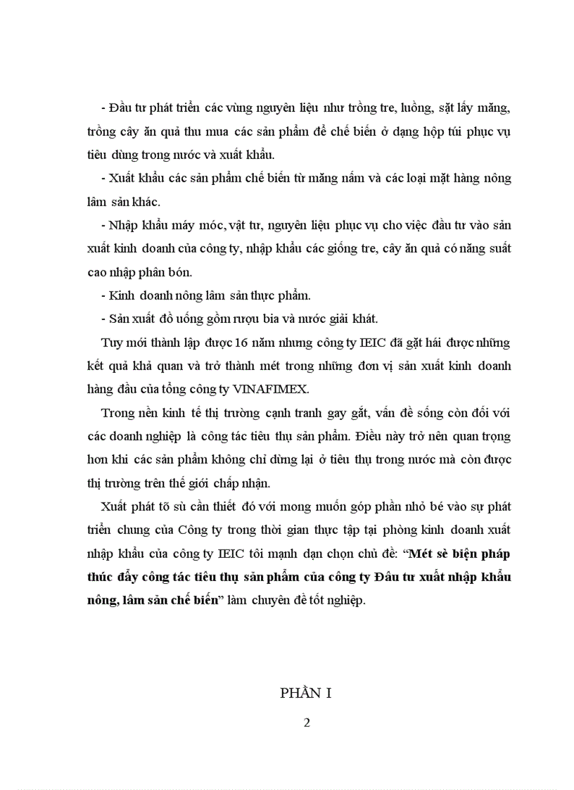 image for page Một số biện pháp thúc đẩy công tác tiêu thụ sản phẩm của công ty Đâu tư xuất nhập khẩu nông, lâm sản chế biến