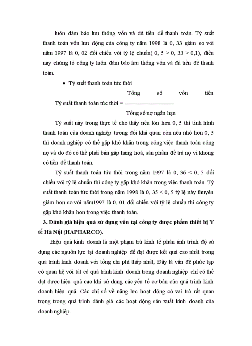 image for page Phương hướng và biện pháp nâng cao hiệu quả sử dụng vốn tại công ty dược phẩm thiết bị y tế Hà Nội