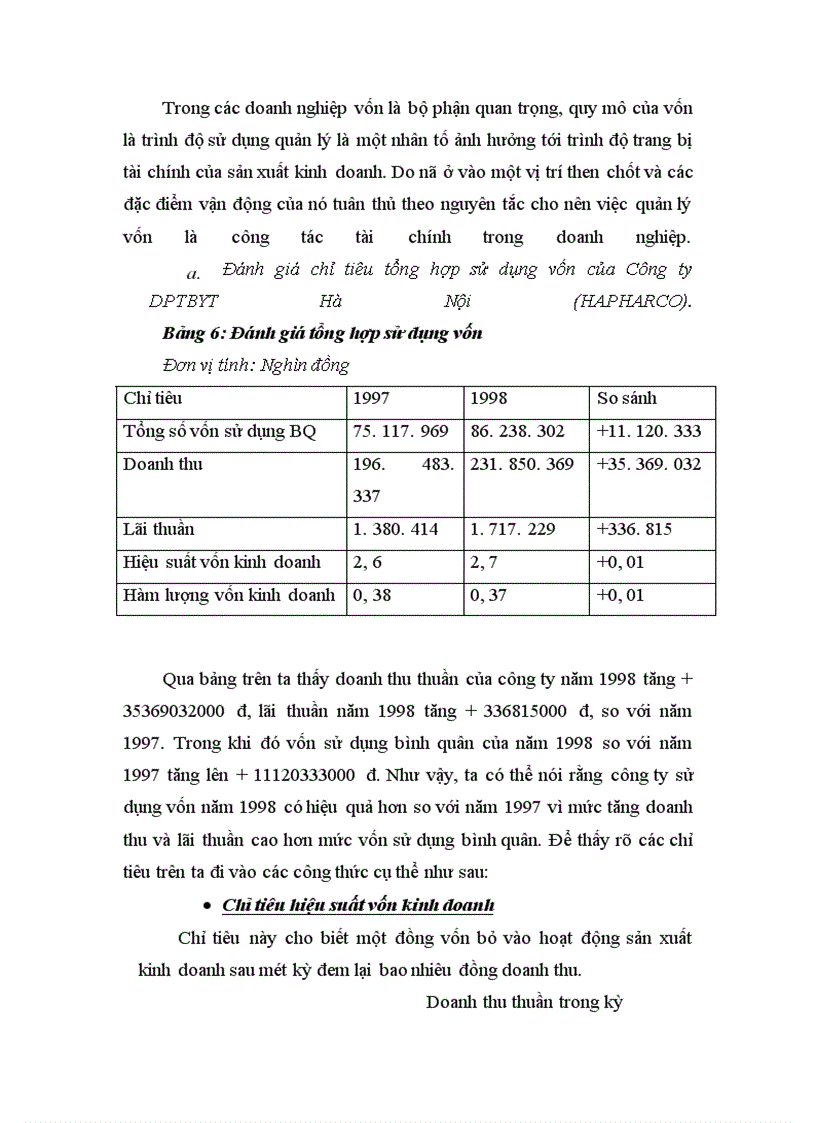 image for page Phương hướng và biện pháp nâng cao hiệu quả sử dụng vốn tại công ty dược phẩm thiết bị y tế Hà Nội