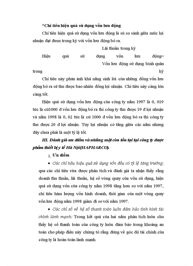 image for page Phương hướng và biện pháp nâng cao hiệu quả sử dụng vốn tại công ty dược phẩm thiết bị y tế Hà Nội