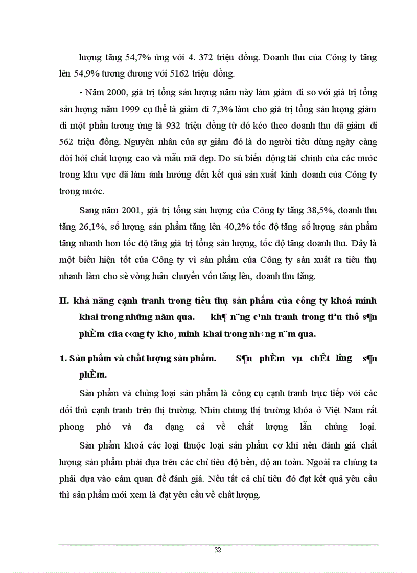 image for page Nâng cao khả năng cạnh tranh trong tiêu thụ sản phẩm của công ty khoá minh khai