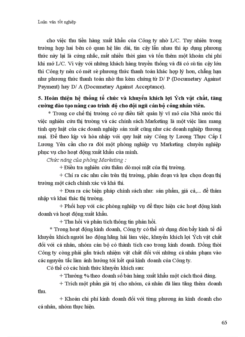 image for page Thực trạng và biện pháp thúc đẩy hoạt động xuất khẩu gạo ở Công ty Lương Thực Cấp I Lương Yên
