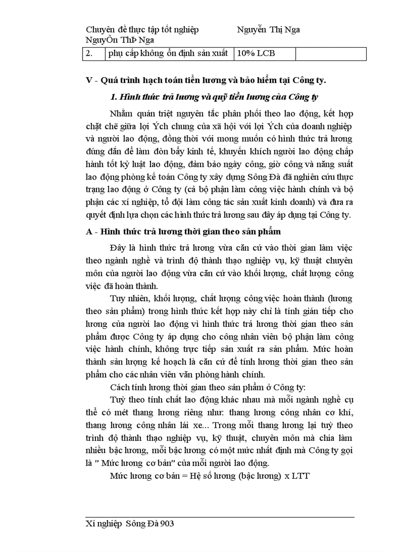 image for page Hạch toán tiền lương và bảo hiểm tại Xí nghiệp XD Sông Đà 903