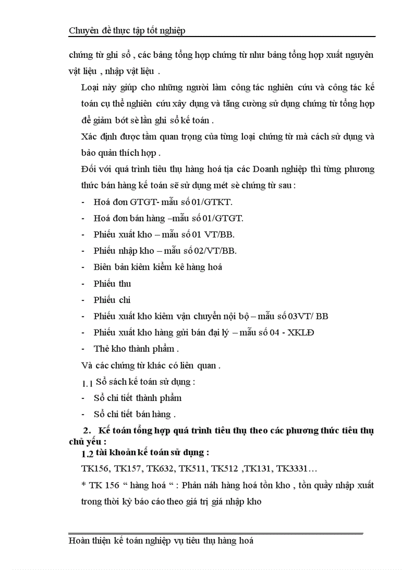 image for page Kế Toán Thành Phẩm Tiêu Thụ và Xác Định kết quả tiêu thụ tại Công ty cổ phần Tứ Gia