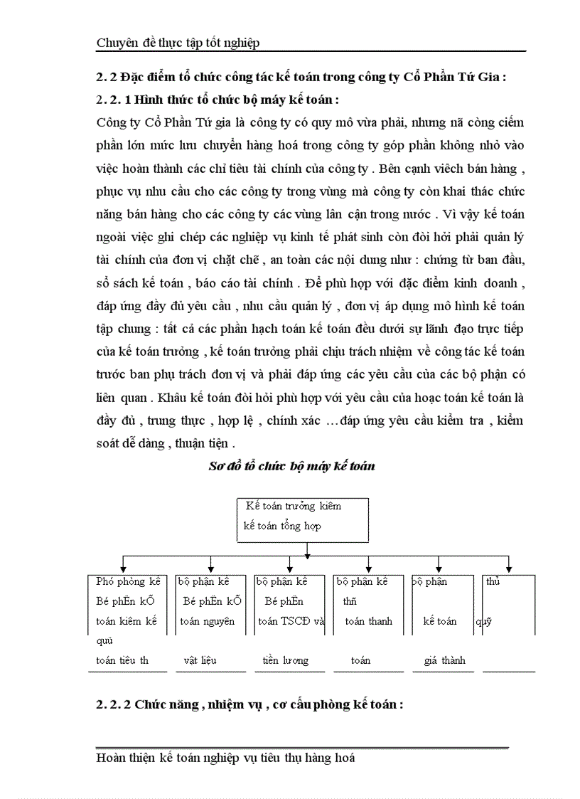 image for page Kế Toán Thành Phẩm Tiêu Thụ và Xác Định kết quả tiêu thụ tại Công ty cổ phần Tứ Gia