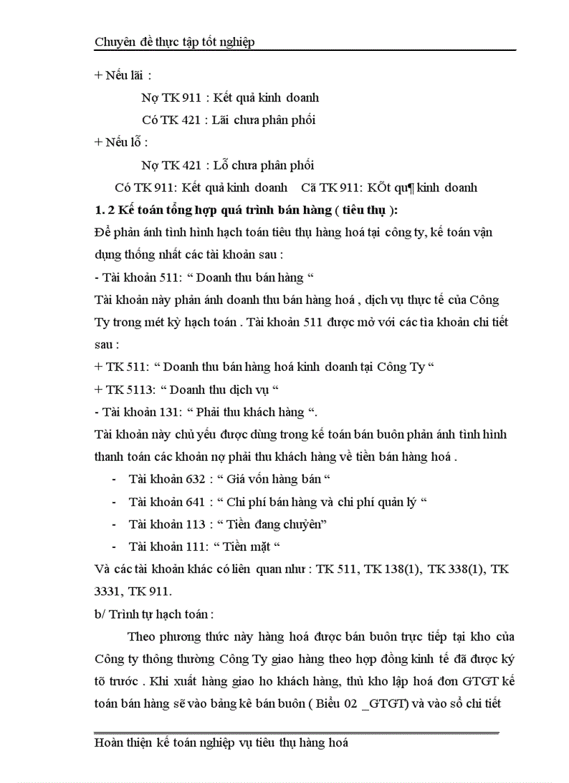image for page Kế Toán Thành Phẩm Tiêu Thụ và Xác Định kết quả tiêu thụ tại Công ty cổ phần Tứ Gia