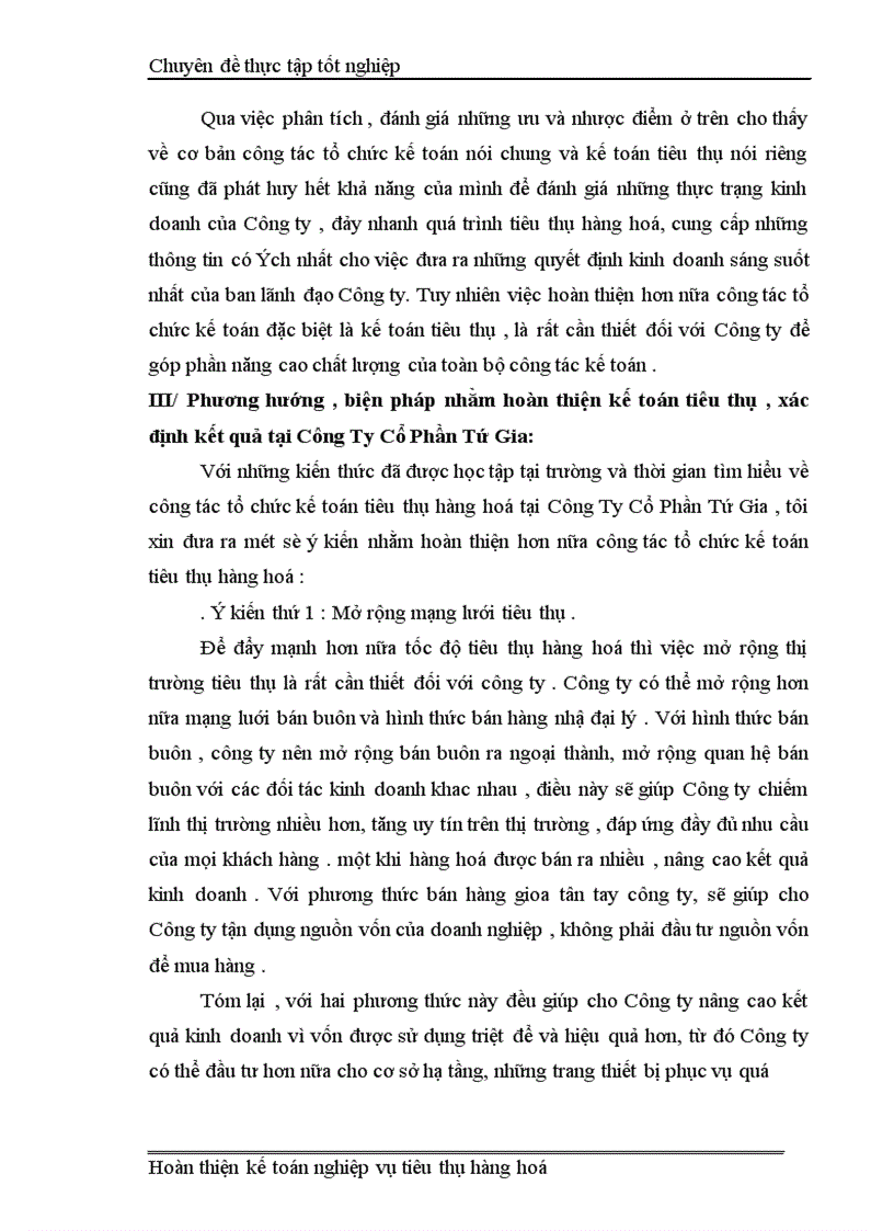 image for page Kế Toán Thành Phẩm Tiêu Thụ và Xác Định kết quả tiêu thụ tại Công ty cổ phần Tứ Gia