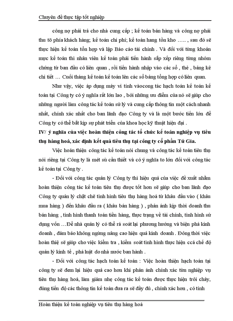 image for page Kế Toán Thành Phẩm Tiêu Thụ và Xác Định kết quả tiêu thụ tại Công ty cổ phần Tứ Gia