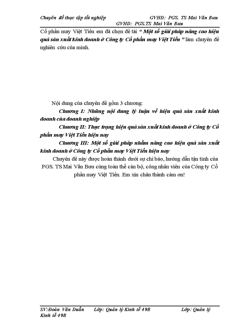 image for page Một số giải pháp nâng cao hiệu quả sản xuất kinh doanh ở Công ty Cổ phần may Việt Tiến