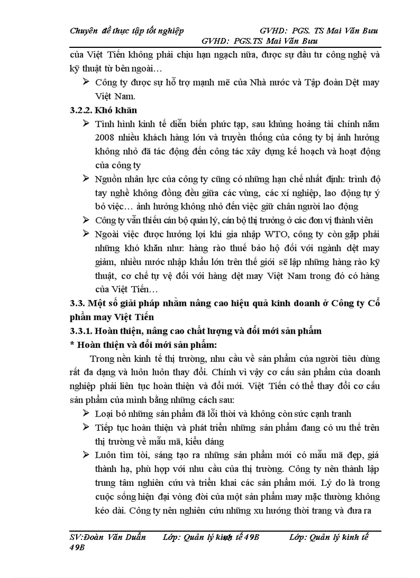 image for page Một số giải pháp nâng cao hiệu quả sản xuất kinh doanh ở Công ty Cổ phần may Việt Tiến